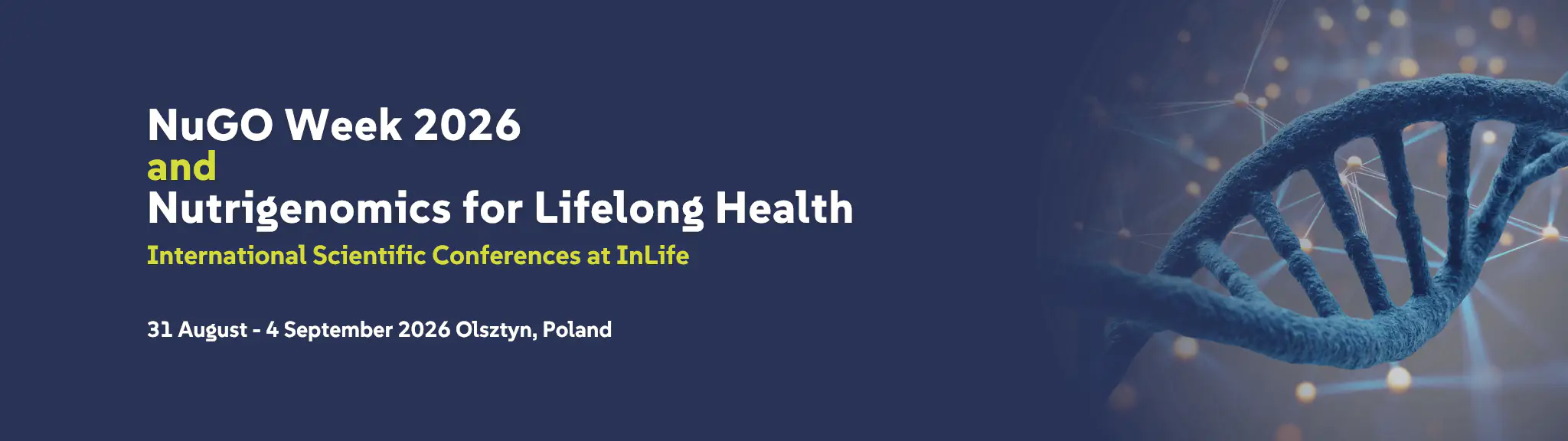 Baner konferencji Nutrigenomics for Lifelong Health bnner
