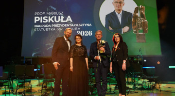 Prof. Mariusz Piskuła wyróżniony podczas Gali Prezydenta Miasta Olsztyna